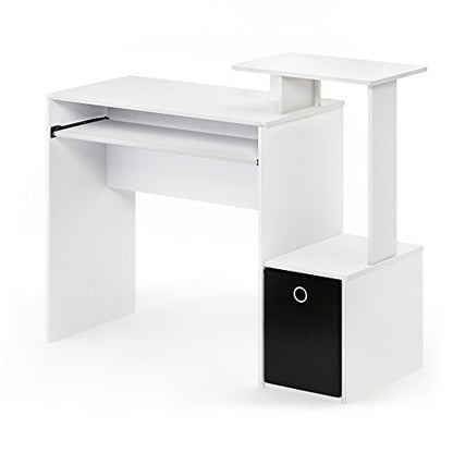 Econ Multipurpose Home Office Computer Writing Desk, White/Black, view 2