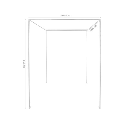Canopy Bed Frame Full/Queen Size, Stainless Steel Four Corner Bed Brackets, view 3