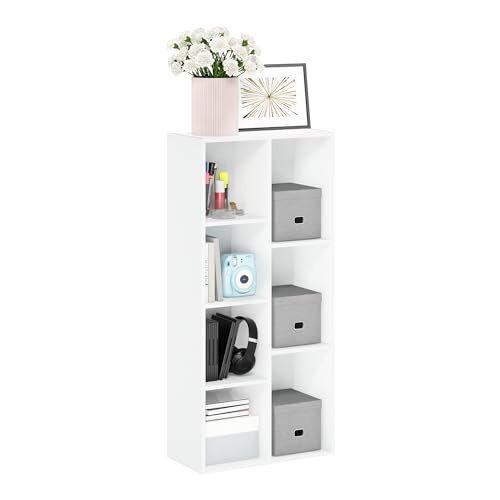 LUDER Book Shelf, 7-Cube Bookshelf, Bookcase with Open Shelves, view 2