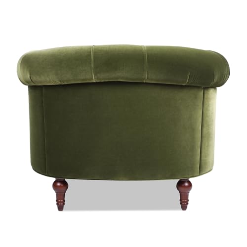 Jennifer Taylor Home La Rosa Victorian Tufted Upholstered Accent Chair Olive Green Performance Velvet