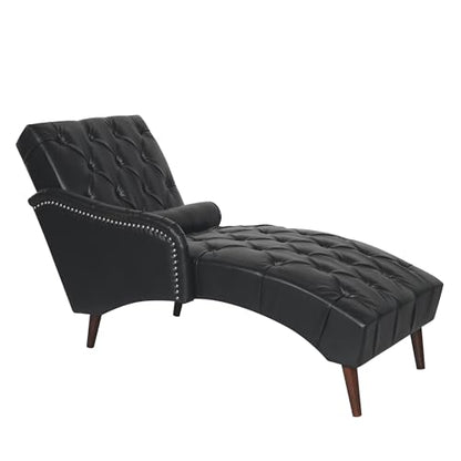 Tufted Chaise Lounge Chair: Immersive Comfort with High-Density Foam, view 8