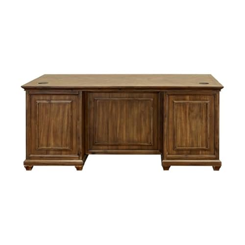 68.5" W Wood Office Desk Executive Desk in Brown, view 5