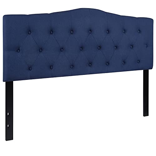 Cambridge Button Tufted and Diamond Stitched Upholstered Queen Size Headboard, view 2