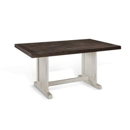 4-Pieces Dining Set Wood, Rectangular in Brown (36" H x 75" W x 56" D) for Kitchen, Dining Room with Table, Reversable Benches, and Storage Space