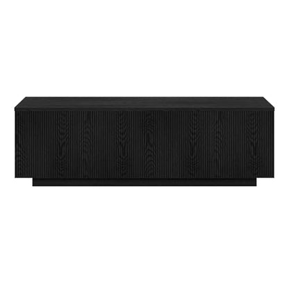 Henn&Hart 48" Modern Fluted Coffee Table, Natural Black, view 5