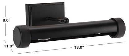 SAFAVIEH Lighting Collection - Andie Black 15" Metal Wall Sconce, Modern Hardwired Picture & Accent Light with LED Bulb, Downlight Design (SCN7001A)
