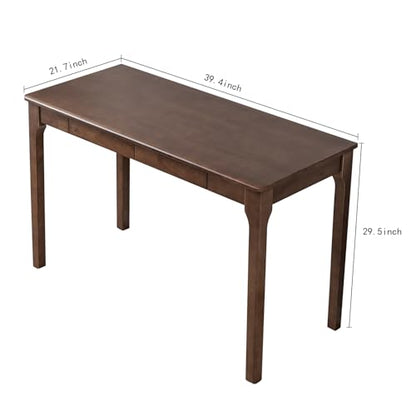 Solid Wood Desk with Drawers, Small Computer Desk for Small Spaces, Gaming Study Home Office Desks for Work, Student PC Desk for Bedroom, Escritorios para Cuartos