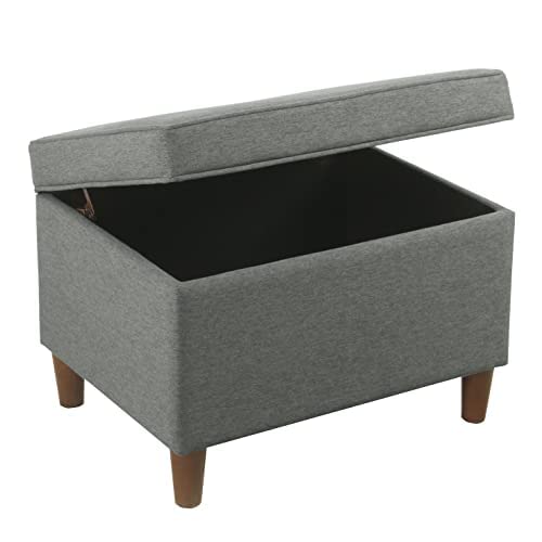 24" Storage Ottoman, Gray (K7732-F2281-V), Large