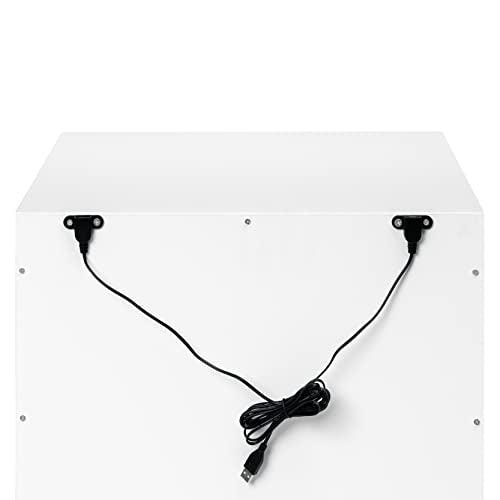 Babyletto Hudson Nightstand with USB Port in White, 1 Drawer and Storage Cubby