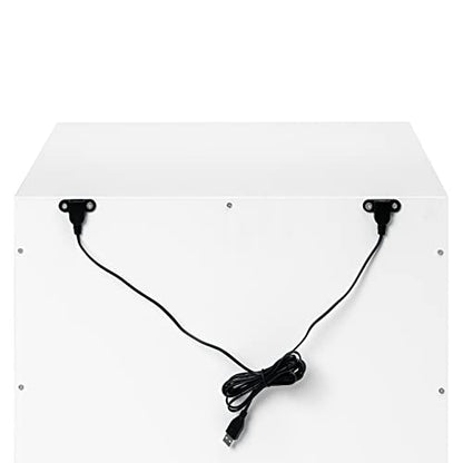 Babyletto Hudson Nightstand with USB Port in White, 1 Drawer and Storage Cubby
