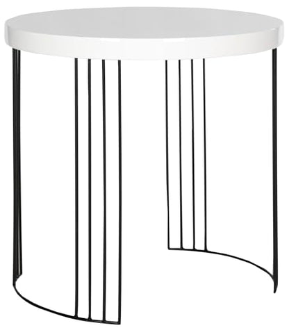 Safavieh Home Collection Kelly Mid-Century Modern White Side Table