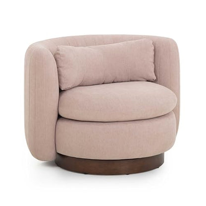 Tov Furniture Nura Blush Pink Chenille Swivel Accent Chair