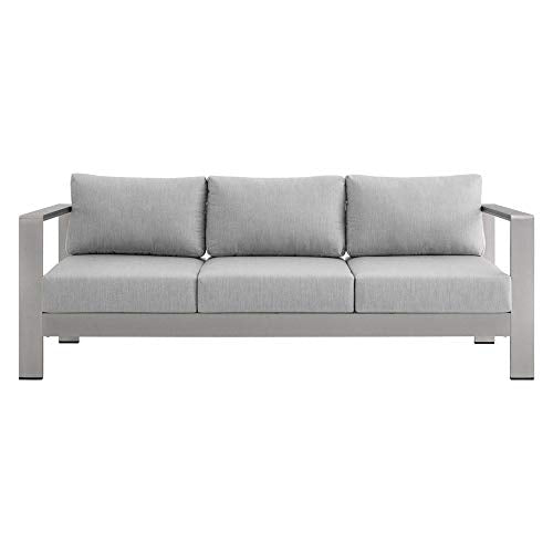 Shore Aluminum 7 Piece Outdoor Patio Furniture Set | Sturdy Anodized Frames | Sunbrella Fabric Cushions | Reliable Functionality