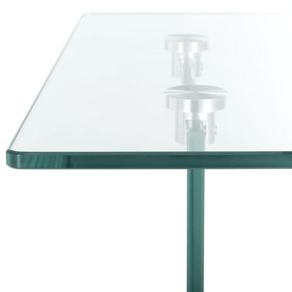 SAFAVIEH Home Collection – Kayley Modern Glass Accent Table with Natural Shelf, Clean-Lined Side Table for Living Room or Bedroom (ACC7001A)