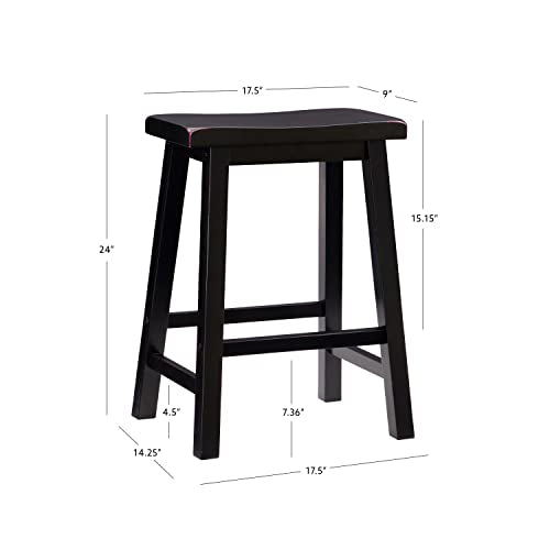 Powell Furniture Sand Through Terra Cotta Counter Stool, 24", Antique Black