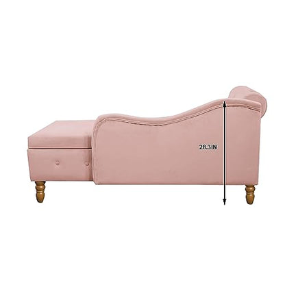 60" Modern Velvet Chaise Lounge Indoor, view 5
