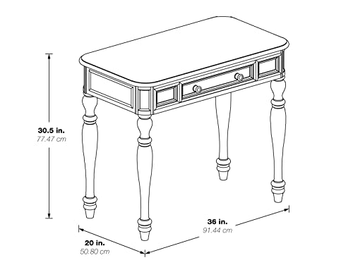 OSP Home Furnishings Country Meadows 36 Inch Writing Desk with Drawer, view 4