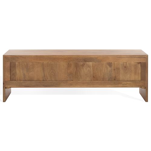 SAFAVIEH Couture Collection Grigorio Modern Brown Solid Wood 3-Door Sideboard, view 6