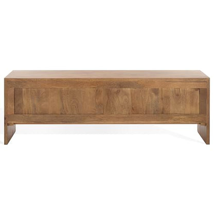 SAFAVIEH Couture Collection Grigorio Modern Brown Solid Wood 3-Door Sideboard, view 6