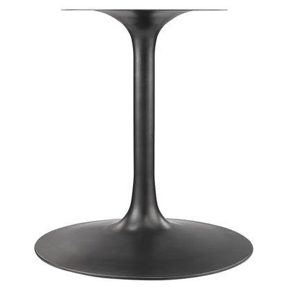 Lippa 48Inch Round Dining Table Pedestal Base Solid Wood Black Walnut Finish Modern Kitchen Room Entertaining Home Furniture Quality Stylish Elegant Durable Refined