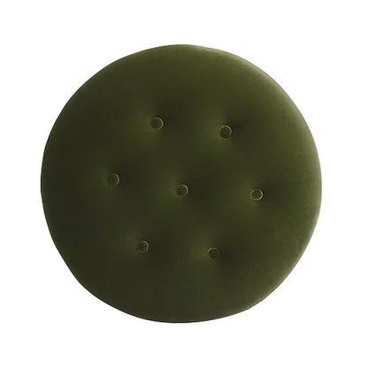 Jennifer Taylor Home Yolanda 24" Round Upholstered Accent Ottoman, Medium, view 6