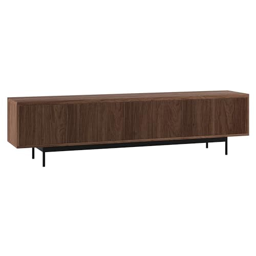 Henn&Hart 79" TV Stand for TVs up to 85", Medium Walnut, view 2