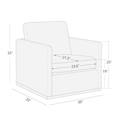 CHITA Genuine Leather Swivel Chair, Wood Frame, Fully Assembled, Saddle