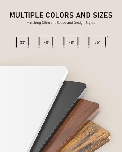 63" Electric Standing Desk Adjustable Height, Sit Stand up Desk for Home Office & Computer Workstation, 2 Memory Height Settings, Splice Board, 2 Hooks, Black Frame/Walnut Top