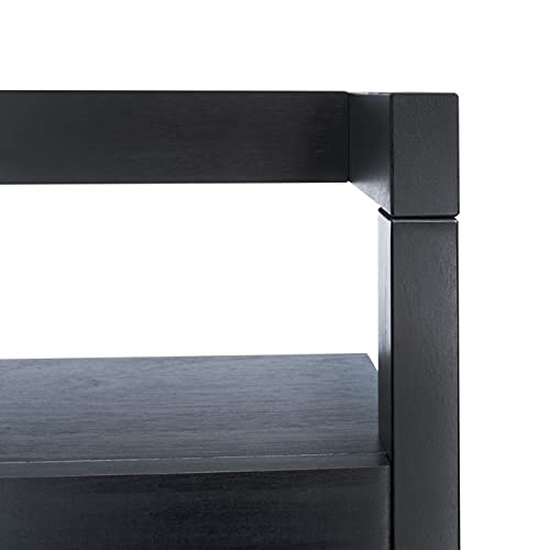 SAFAVIEH Home Collection Yassi Black 5-Tier Leaning Storage Display Shelves Living Room Bedroom Office Etagere