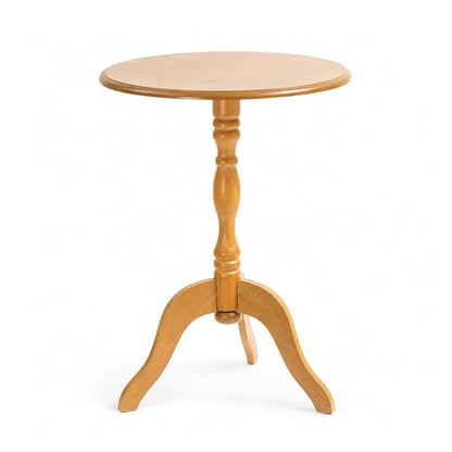 Decor Therapy Warwick Round Accent Table - 3 Leg Pedestal Side Table for Living Room, Bedroom, Entryway - Traditional Medium Wood Bistro Drink Table