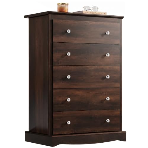 5 Drawer Dresser, 45" Tall Dresser for Bedroom with Exclusive Anti-Tip Structure, view 2