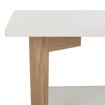 Safavieh Home Collection Caraway White and Natural Coffee Table