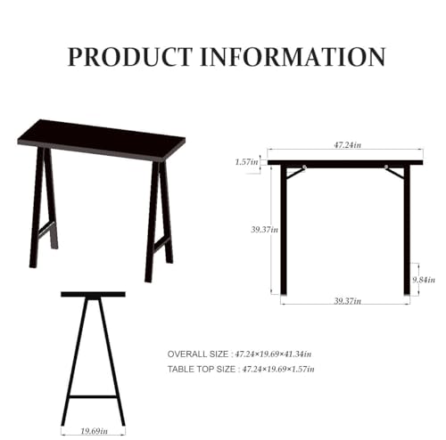Industrial Rustic 41.3" Height Solid Pine Wood Top Pub Bar Table Bar Height Kitchen Dining Room Table Modern Narrow Long Sofa Table Coffee Table