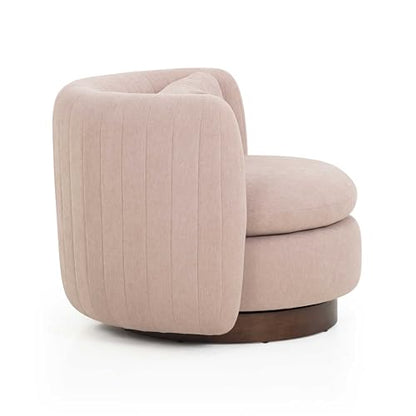 Tov Furniture Nura Blush Pink Chenille Swivel Accent Chair