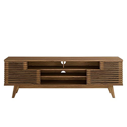 Render 71" Mid-Century Modern Low Profile Media Console TV Stand, 71 Inch, view 6