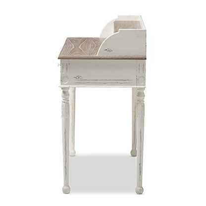 Anjou Traditional French Accent Writing Desk, White, view 6