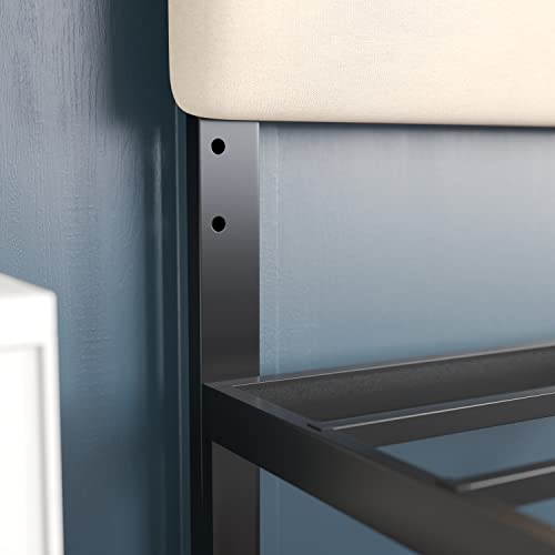 Gannon Full Headboard - Cream Fabric Upholstery - Adjustable Height - Assembly in 30 Minutes or Less - Suitable for Most Bed Frames (Not Included)