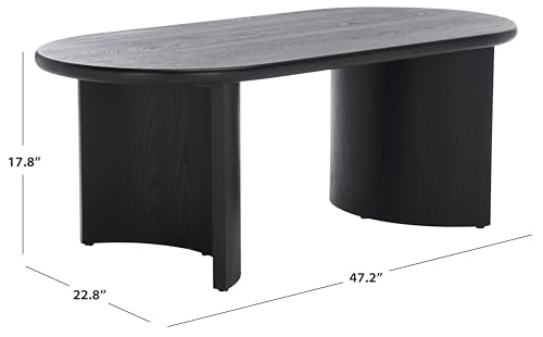 SAFAVIEH Home Collection Osai Black Oval Top Coffee Table (Fully Assembled)