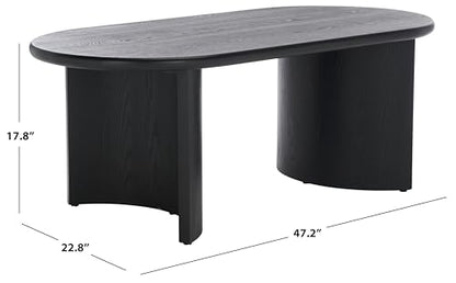 SAFAVIEH Home Collection Osai Black Oval Top Coffee Table (Fully Assembled)