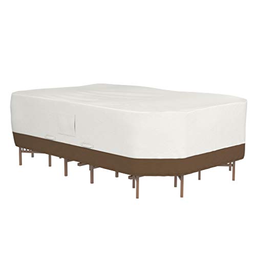 Patio Furniture Cover, Waterproof, Anti-UV, Wind Resistant, X-Large, Durable, Beige/Tan, 130" x 84"