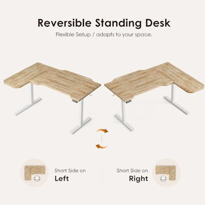 47" L Shaped Standing Desk, view 4