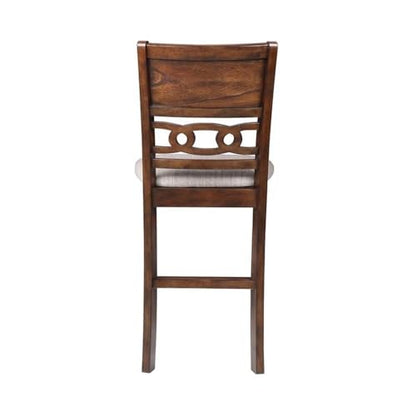 New Classic Furniture Gia 3-Piece Drop Leaf Counter Table Set with 2 Chairs, 42-Inch, Cherry