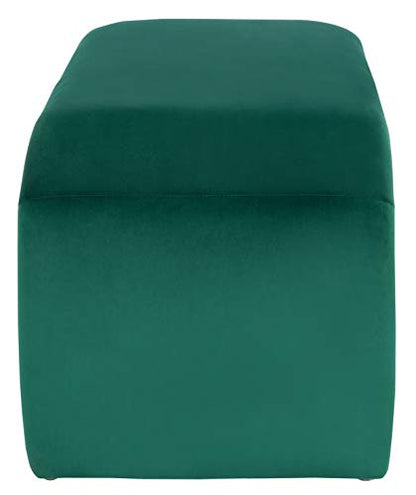 SAFAVIEH Furniture - Tenko Bench - Emerald - Solid Wood - Modern Shearling Design - Ideal for Entryway, Bedroom, Living Room, 18.5" Seat Height - Fully Assembled (BCH1300D)