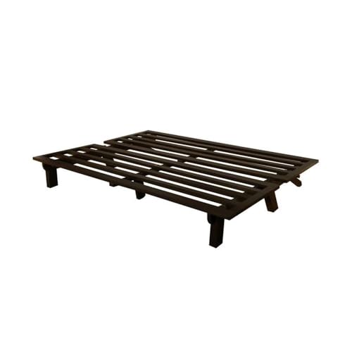 Carson 75" Traditional Full-Size Wood Futon Frame, Solid Pine Construction, view 5