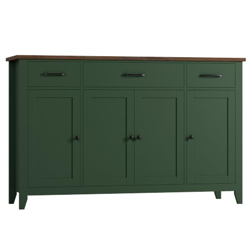 55" W Buffet Cabinet with Storage, Kitchen Storage Cabinet, Green, view 3