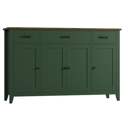 55" W Buffet Cabinet with Storage, Kitchen Storage Cabinet, Green, view 3