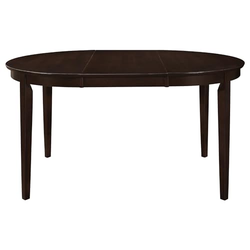 Cappuccino Oval Dining Table with Leaf Extension