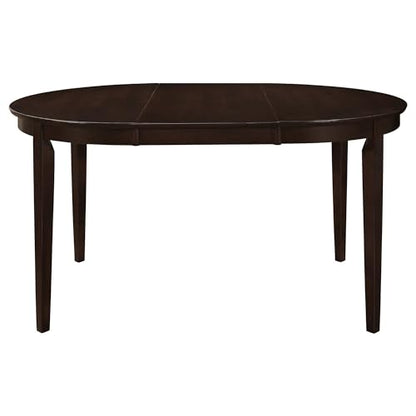 Cappuccino Oval Dining Table with Leaf Extension