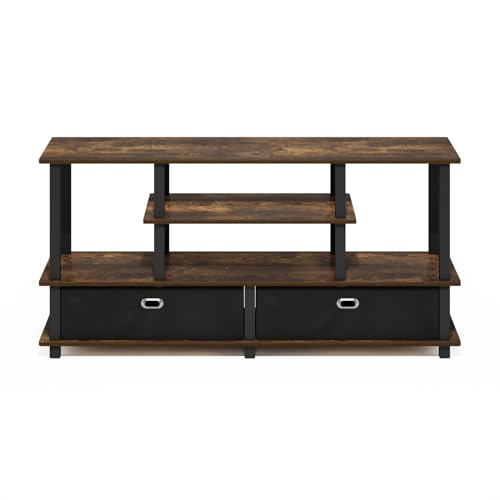 Jaya TV Stand, 4-Tier Toolless Assembly Entertainment Center with Open Shelf, view 5