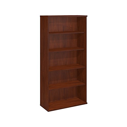 Bush Business Furniture Series C 36W Tall 5 Shelf Bookcase in Hansen Cherry, Large Storage and Display Bookshelf for Home or Professional Office